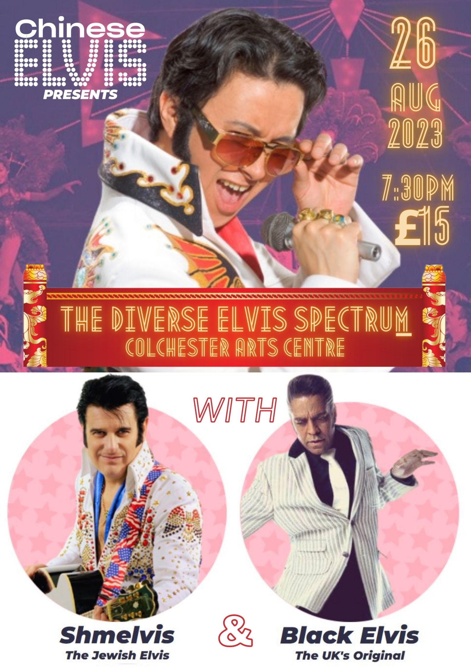 Show poster for The Diverse Elvis Spectrum, Colchester Arts Centre