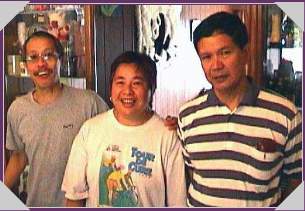 My dad, his sister and his brother in Toronto (cycling shorts edited out).